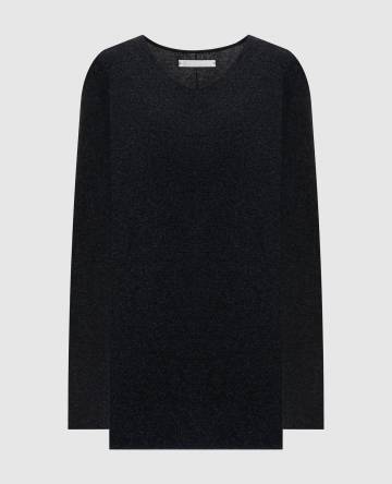 Серый пуловер из кашемира