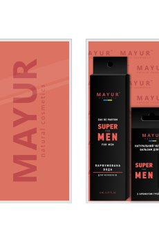 Мужской подарочный набор Mayur Super For Men (парфюмированная вода, 8 мл + бальзам для губ, 5 мл)