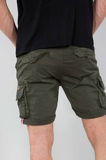 Хлопковые шорты Alpha Industries цвет зелёный 176203.142-green Хлопковые шорты Alpha Industries цвет зелёный 176203.142-green