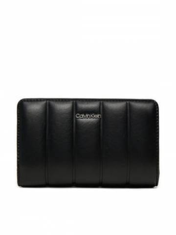 Calvin Klein Великий жіночий гаманець Line Quilt Medium Bifold K60K612828 Чорний Calvin Klein Великий жіночий гаманець Line Quilt Medium Bifold K60K612828 Чорний