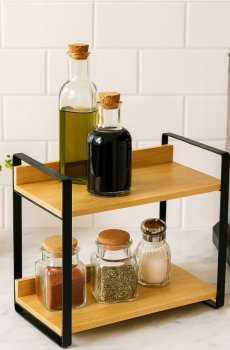 Дворівнева полиця - чорний