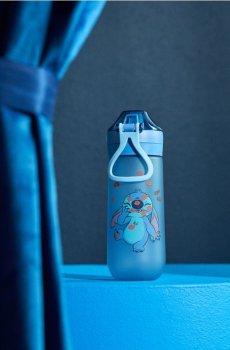 Пляшка для води з ручкою та соломинкою Stitch - різнобарвний