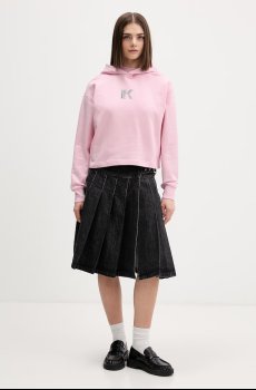 Karl Lagerfeld Jeans кофта с капюшоном для женщин из хлопка