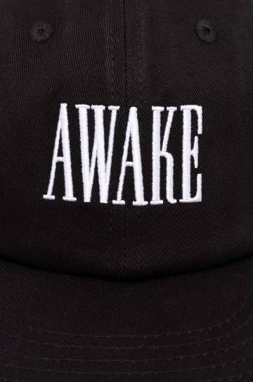 Хлопковая кепка Awake NY Logo Hat цвет чёрный с аппликацией SP24-HT004 Хлопковая кепка Awake NY Logo Hat цвет чёрный с аппликацией SP24-HT004