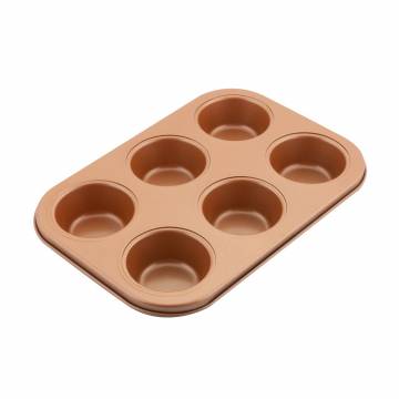 Форма для выпекания кексов Lamart Copper, 6 шт, 26*18*2.5 см (LT3091)