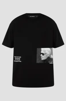 Мужская черная футболка Черный S Karl Lagerfeld 551225.755290;990