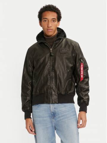 Alpha Industries Куртка зі штучної шкіри 123106 Чорний Regular Fit Alpha Industries Куртка зі штучної шкіри 123106 Чорний Regular Fit