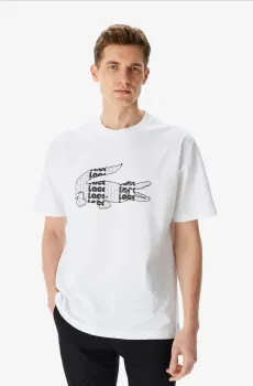 Мужская белая футболка Белый L-XL Lacoste TH0415001