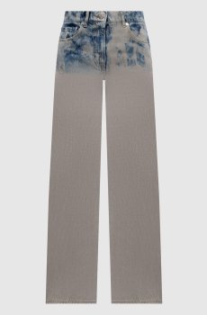 Серые джинсы с логотип патч