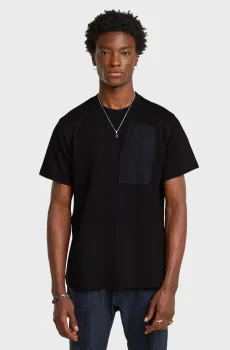Мужская черная футболка Outdoor woven Черный M G-Star RAW D26545,D959