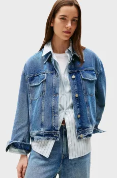 Женская синяя джинсовая куртка LANA CASUAL Синий XS Tommy Hilfiger WW0WW46485