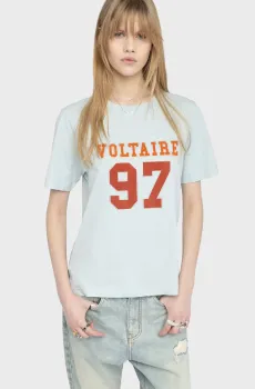 Женская голубая футболка Boo Голубой M ZADIG&VOLTAIRE JWTS02865_BABY BLUE