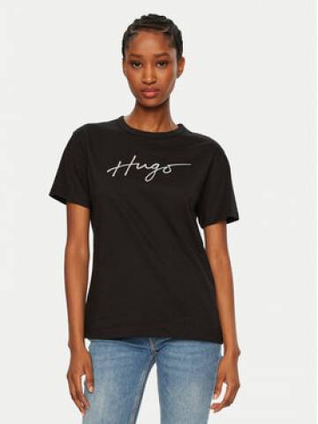 HUGO Футболка Damacia 50535491 Чорний Regular Fit HUGO Футболка Damacia 50535491 Чорний Regular Fit