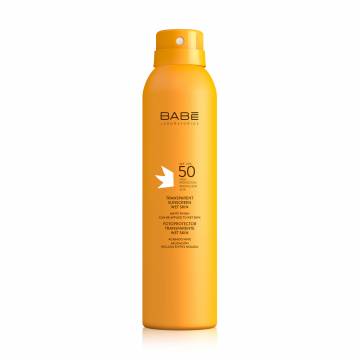 Солнцезащитный водостойкий спрей для тела BABE Laboratorios Transparent Sunscreen Wet Skin SPF 50 с прозрачной текстурой, 200 мл Солнцезащитный водостойкий спрей для тела BABE Laboratorios Transparent Sunscreen Wet Skin SPF 50 с прозрачной текстурой, 200 мл
