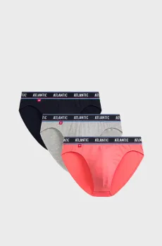 Мужские брифы (3 шт) Разноцветный XL Atlantic 3MP-200