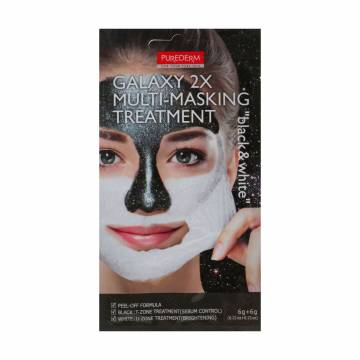 Мультимаска-пленка для лица Purederm Galaxy 2Х Multi-Masking Treatment Black & White, 2*6 г Мультимаска-пленка для лица Purederm Galaxy 2Х Multi-Masking Treatment Black & White, 2*6 г