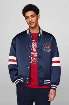 Мужской темно-синий бомбер TJM VARSITY EXPLORER JACKET EXT Синий M Tommy Jeans DM0DM18897