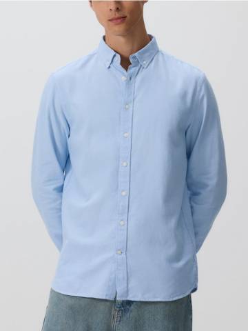 Reserved - Сорочка slim fit із високим вмістом бавовни - блідо-блакитний - 421GT-05X Reserved - Сорочка slim fit із високим вмістом бавовни - блідо-блакитний - 421GT-05X