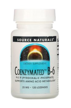 Коэнзим витамина B6 Source Naturals Coenzymated Vitamin B6, 25 мг, 120 леденцов
