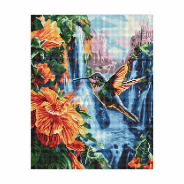 Алмазная мозаика Ideyka Тропическая птичка, 40*50 см (AMO8100) Алмазная мозаика Ideyka Тропическая птичка, 40*50 см (AMO8100)