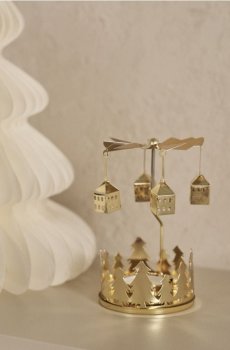 Підсвічник з різдвяним мотивом - золотий