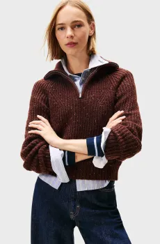 Женская коричневая кофта NEP Коричневый XS Tommy Jeans DW0DW21686