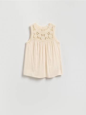 Reserved - Блузка з високим вмістом модалу - кремовий - 442FS-01X