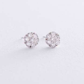 Золотые серьги-пусеты (бриллиант) с210 Золотые серьги-пусеты (бриллиант) с210