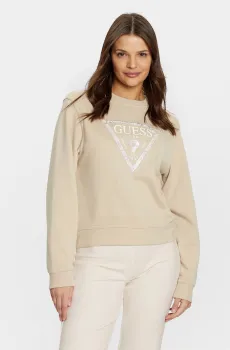 Женский бежевый свитшот Бежевый XS Guess W5RQ09.K8802;A90F