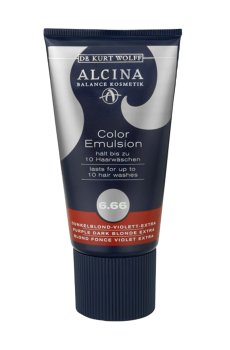 Уценка! Оттеночная эмульсия для волос Alcina Color Emulsion 6.66 Purple Dark Blonde Extra, 150 мл