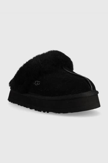 Кожаные тапочки UGG W Disquette цвет чёрный Кожаные тапочки UGG W Disquette цвет чёрный