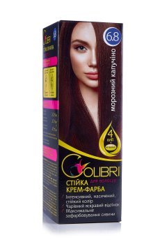 Уценка! Стойкая крем-краска для волос Colibri 6.8 Морозный капучино, 130 мл