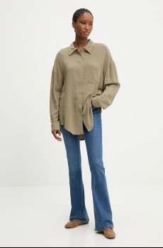 Рубашка со льном Answear.LAB