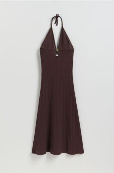 Reserved - Пляжна сукня з бавовною - темно коричневий - 244ID-89X