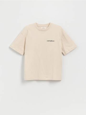 Reserved - Футболка з принтом - бежевий - 729GR-08X Reserved - Футболка з принтом - бежевий - 729GR-08X