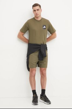 Хлопковая футболка adidas Camo