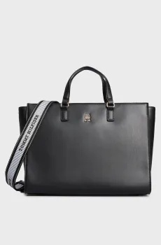 Женская черная сумка TH FRESH SATCHEL Черный ONESIZE Tommy Hilfiger AW0AW16681