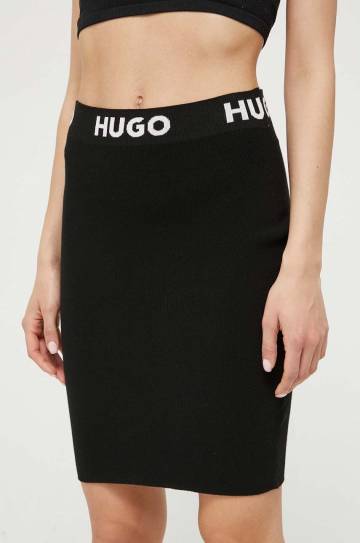 Юбка HUGO цвет чёрный mini карандаш Юбка HUGO цвет чёрный mini карандаш