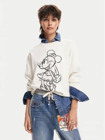 Desigual Светр Minnie Mouse 24WWJF77 Écru Regular Fit Desigual Светр Minnie Mouse 24WWJF77 Écru Regular Fit