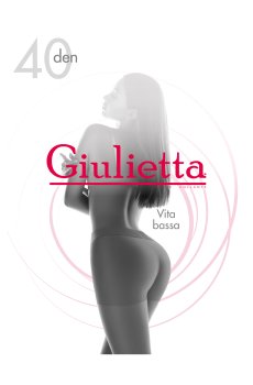 Колготки женские Giulietta Calze Collants Vita Bassa с шортиками, 40 DEN, Nero, размер 3