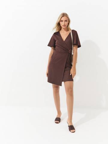 Mohito - Сукня-конверт міні - коричневий - XS