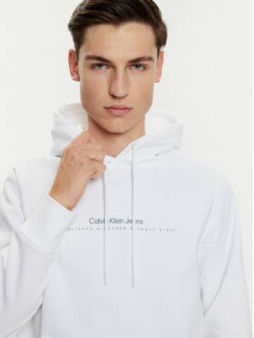 Calvin Klein Jeans Світшот Minimal Logo J30J327076 Білий Regular Fit Calvin Klein Jeans Світшот Minimal Logo J30J327076 Білий Regular Fit