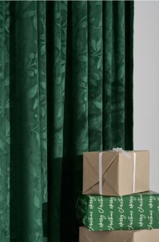 Завіса з квітковим візерунком - зелений