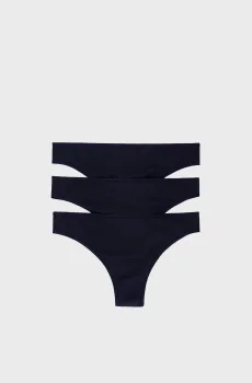 Женские черные трусики (3 шт) Черный M womensecret 7682956