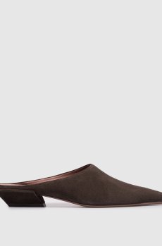Коричневые замшевые мюли Belle