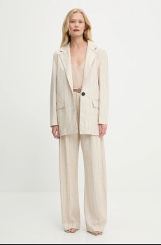 Брюки с примесью льна Answear.LAB