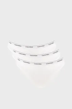 Женские белые трусики (3 шт) BIKINI 3PK Белый M Calvin Klein 000QD5207E