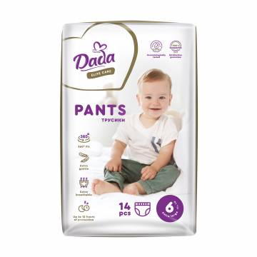 Подгузники-трусики Dada Elite Care размер 6 XL (15+ кг), 14 шт Подгузники-трусики Dada Elite Care размер 6 XL (15+ кг), 14 шт
