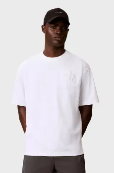 Мужская белая футболка 6S AUG CALVIN KLN TRVL GRAPH Белый XXL Calvin Klein Jeans LV04RG838G