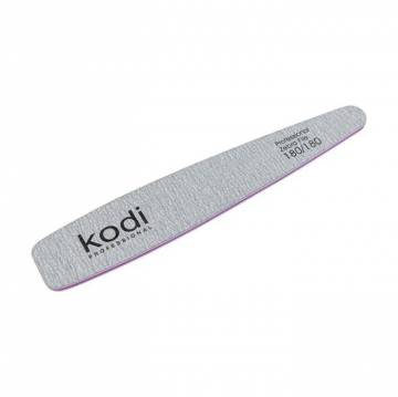 Пилка для ногтей Kodi Professional 180/180 грит конусная, серая, 178*32*4 мм Пилка для ногтей Kodi Professional 180/180 грит конусная, серая, 178*32*4 мм